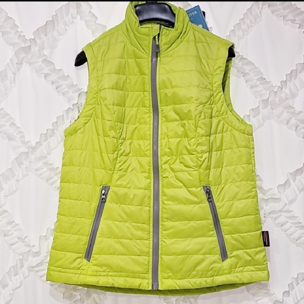 NWT Insulated Puffer Vest Chartreuse Green Size S